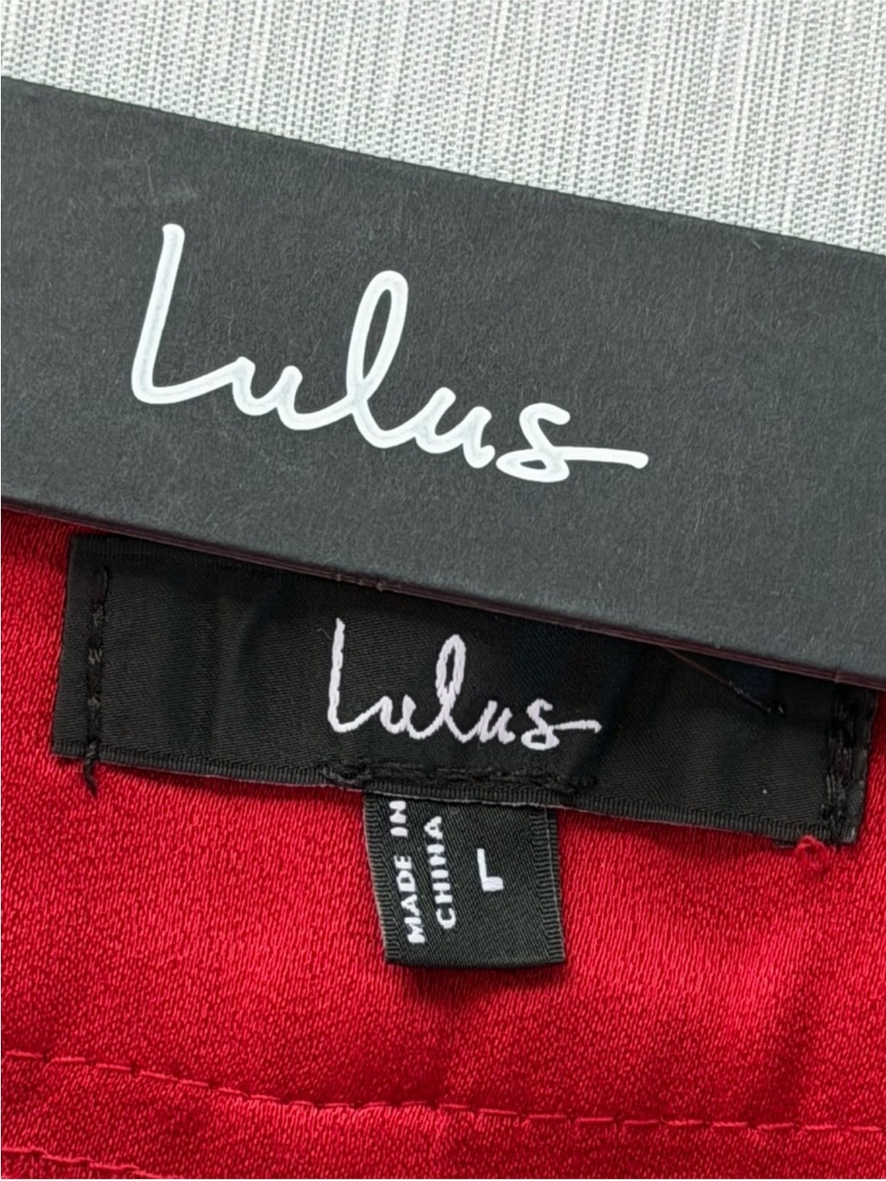 Lulus Modern Approach Red Satin Wide-Leg Pants Size L INWT - Picture 10 of 12